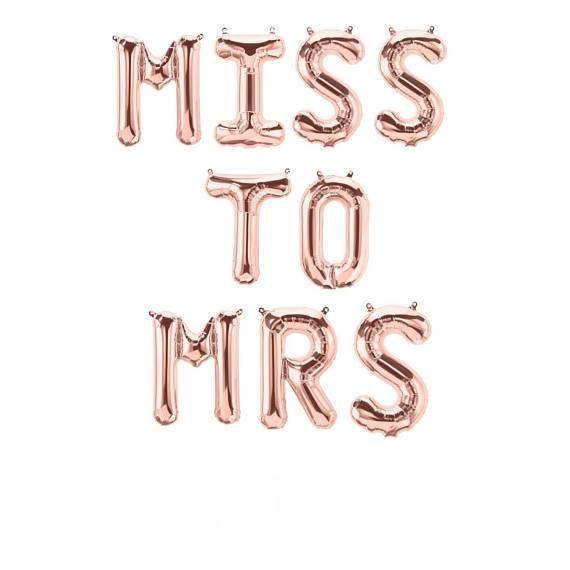 Rose Gold 16 Balloon Banner