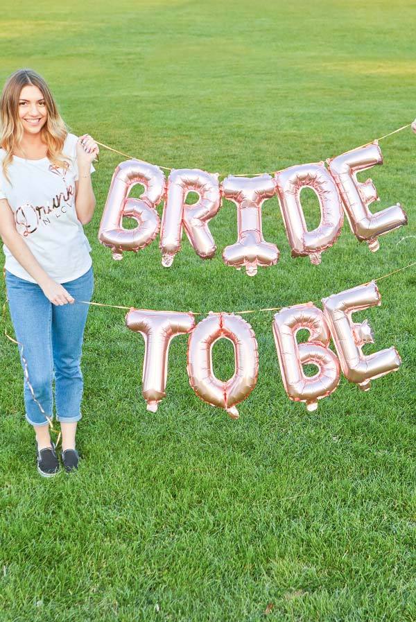 Rose Gold 16 Balloon Banner