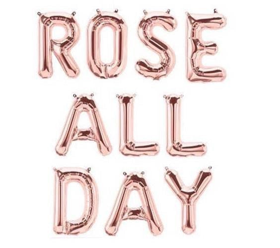 Rose Gold 16 Balloon Banner