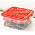 Toys Storage Organizer Bins for Lego Building Blocks Storage with Building Baseplate Lid Storage Containers for Building Brick Storage Plastic Stackable Organizer Bin Toy Chest